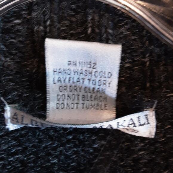 Alberto Makali Midi Button Cardigan Pockets Marled DarkGray Wool Blend Sweater M - Picture 3 of 12